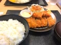 ロースとんかつ、ささみ定食